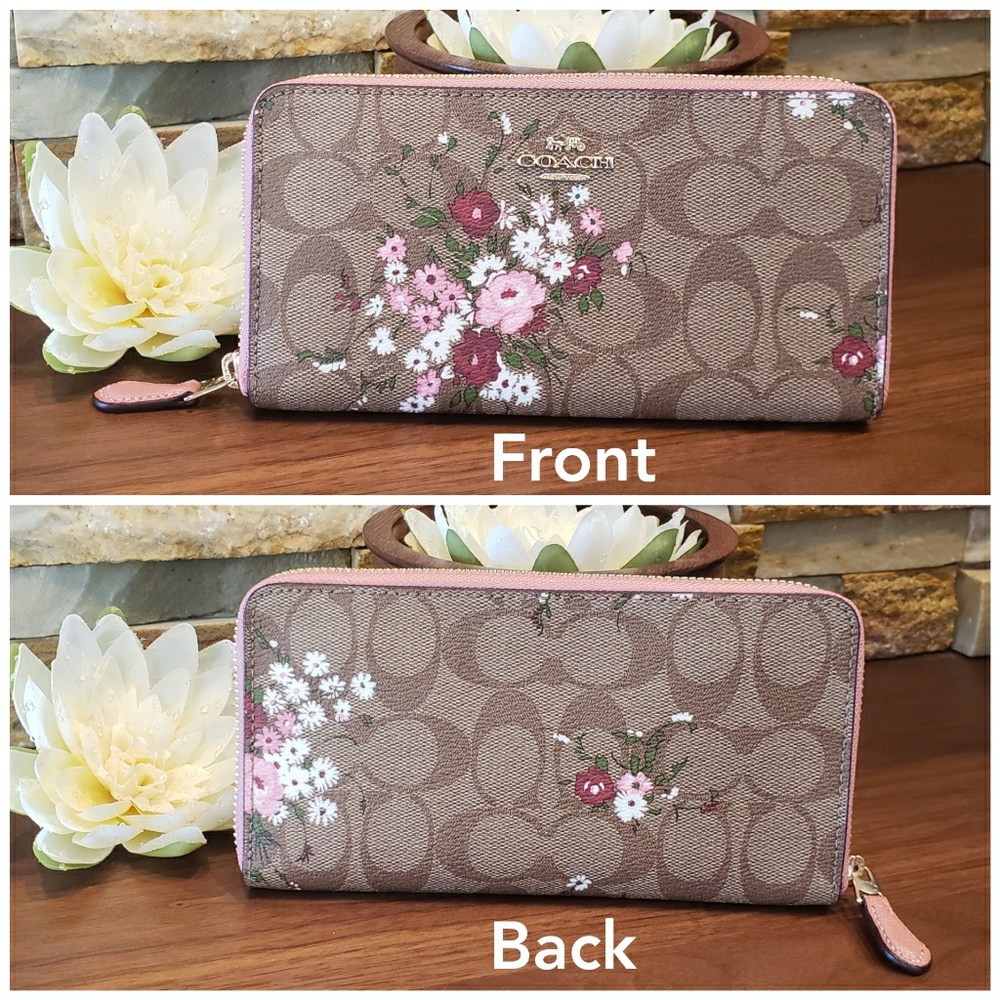 NEW Coach Signature Accordion Wallet - Picture 2 of 5